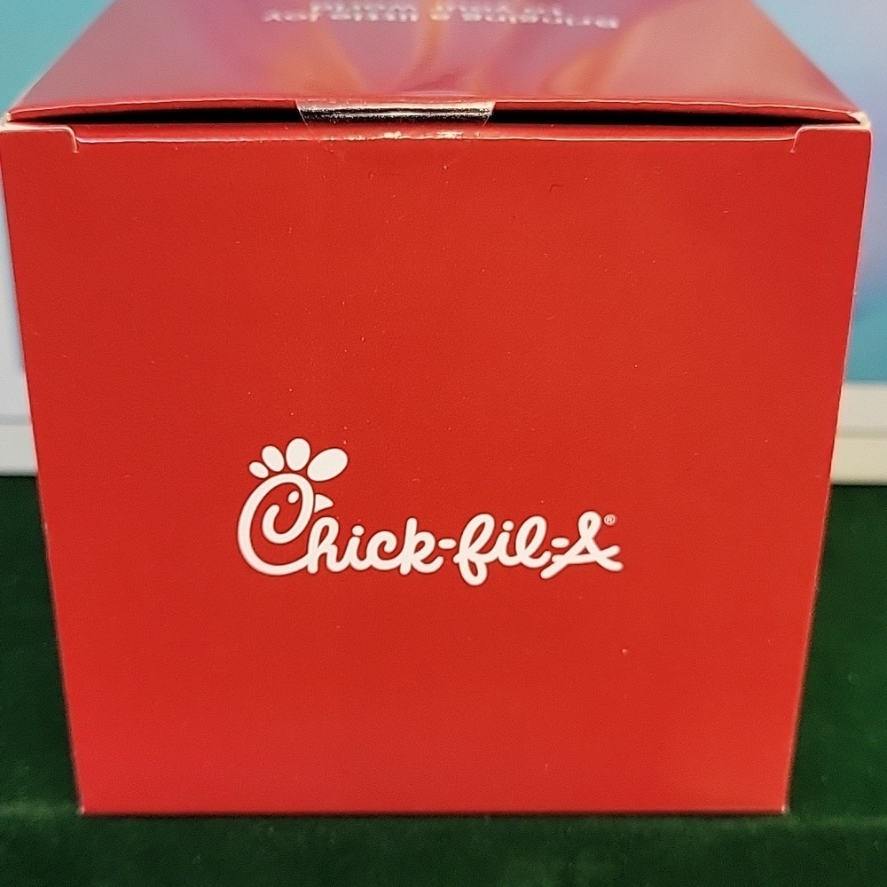 Chick Fil A Holly Christmas Tree Ornament with Red & White Design New Sealed Box - Picture 3 of 5